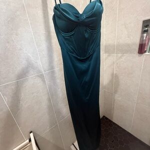 Elegant Teal Evening Gown
